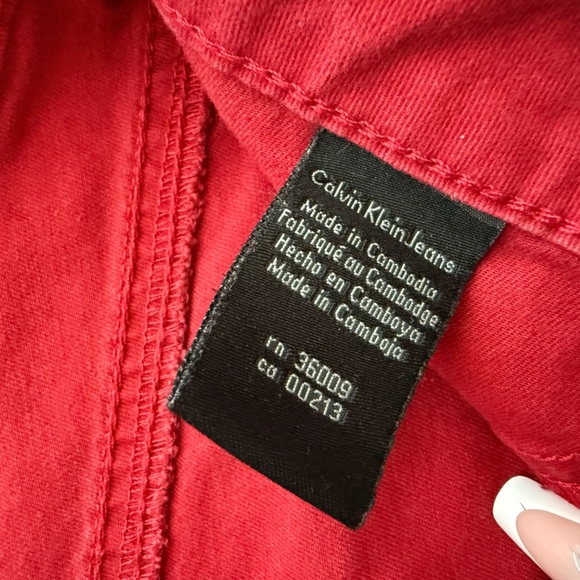 Calvin Klein Red Leggings Jeans - Picture 4 of 8